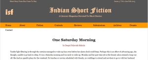 Screenshot of story on Indian Short Fiction